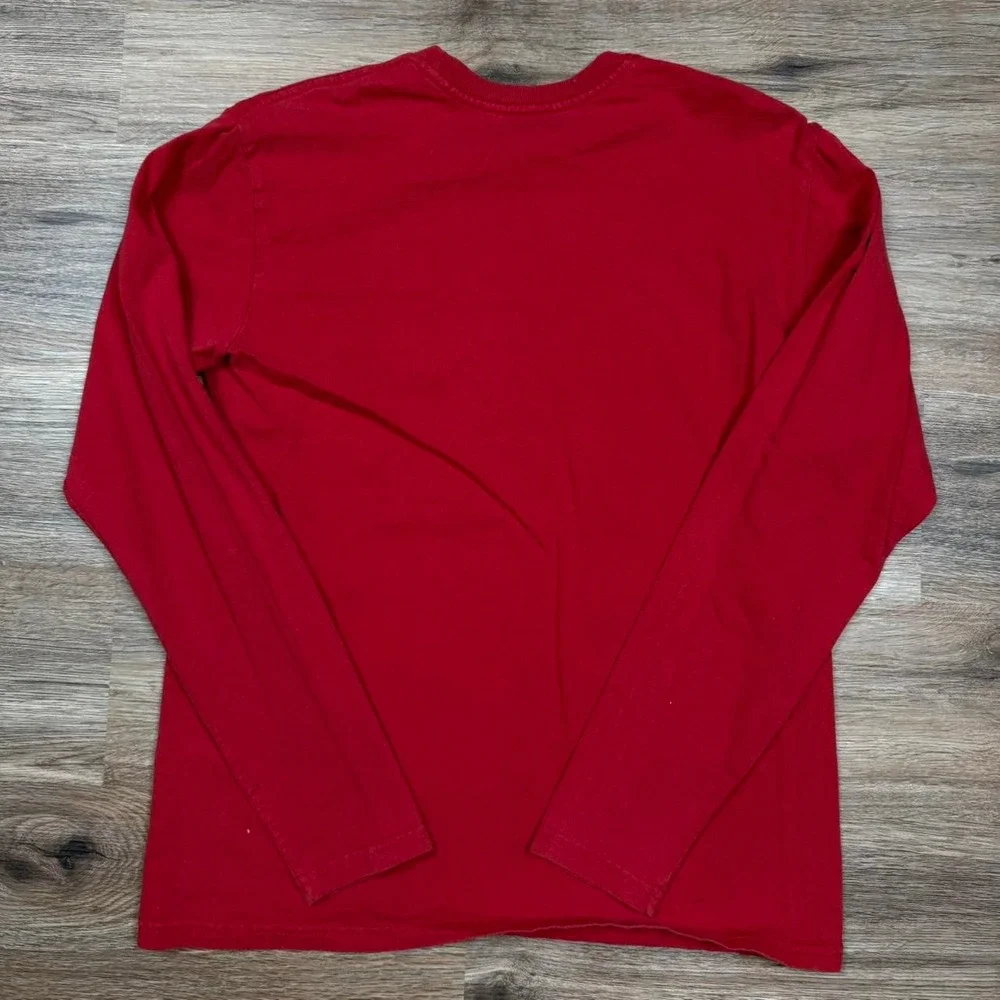 vintage 90s red tag center swoosh red long sleeve shirt